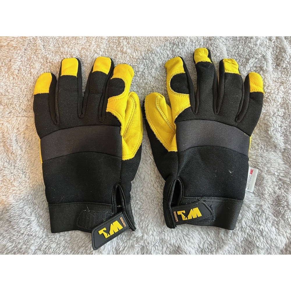 3M Wells Lamont‎ Black & Yellow Thinsulate Gloves Size L